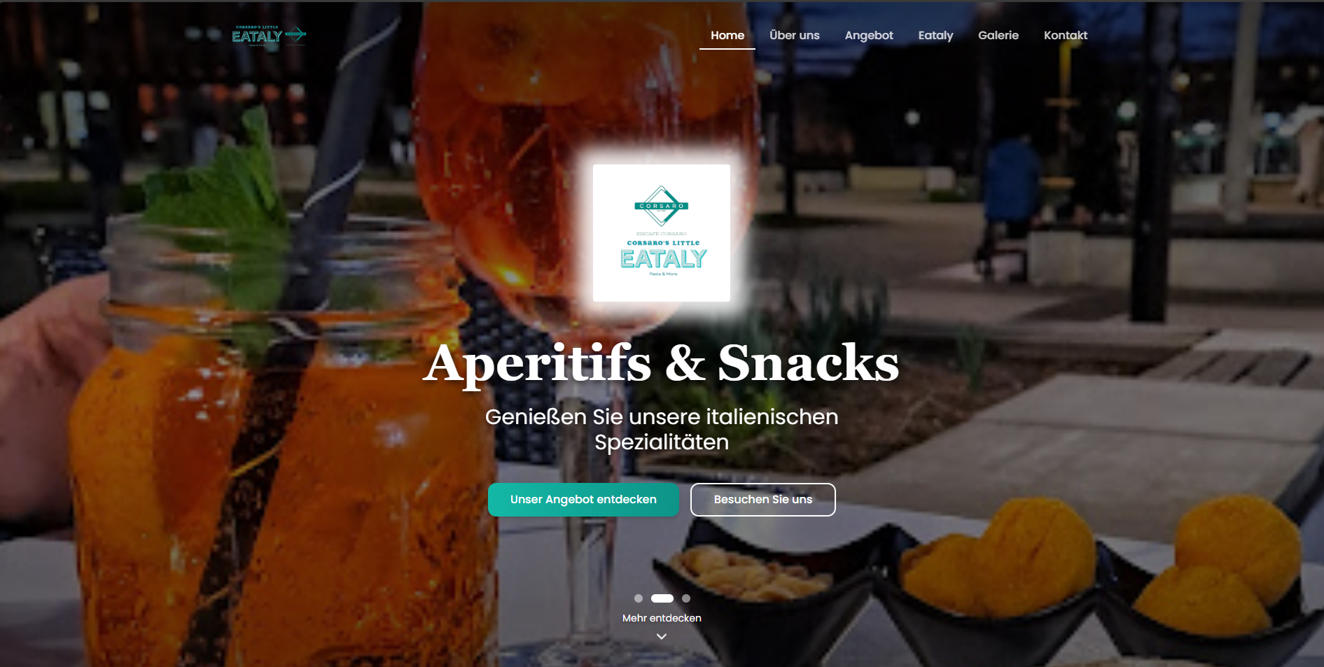 Corsaro Aperitifs Sektion