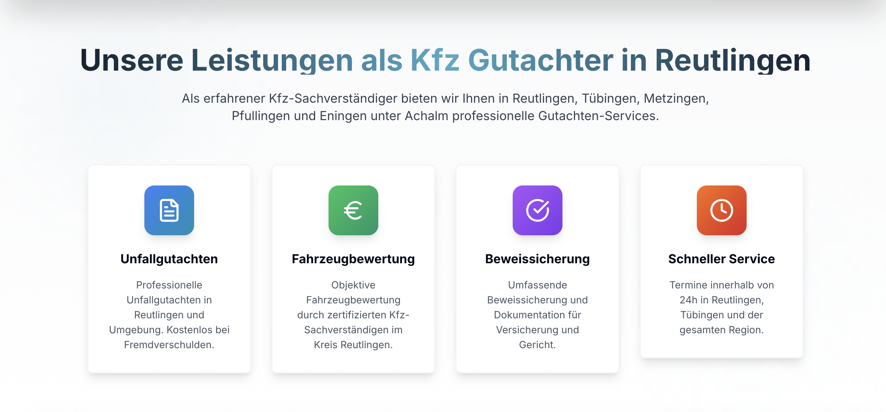 Najami Leistungsübersicht